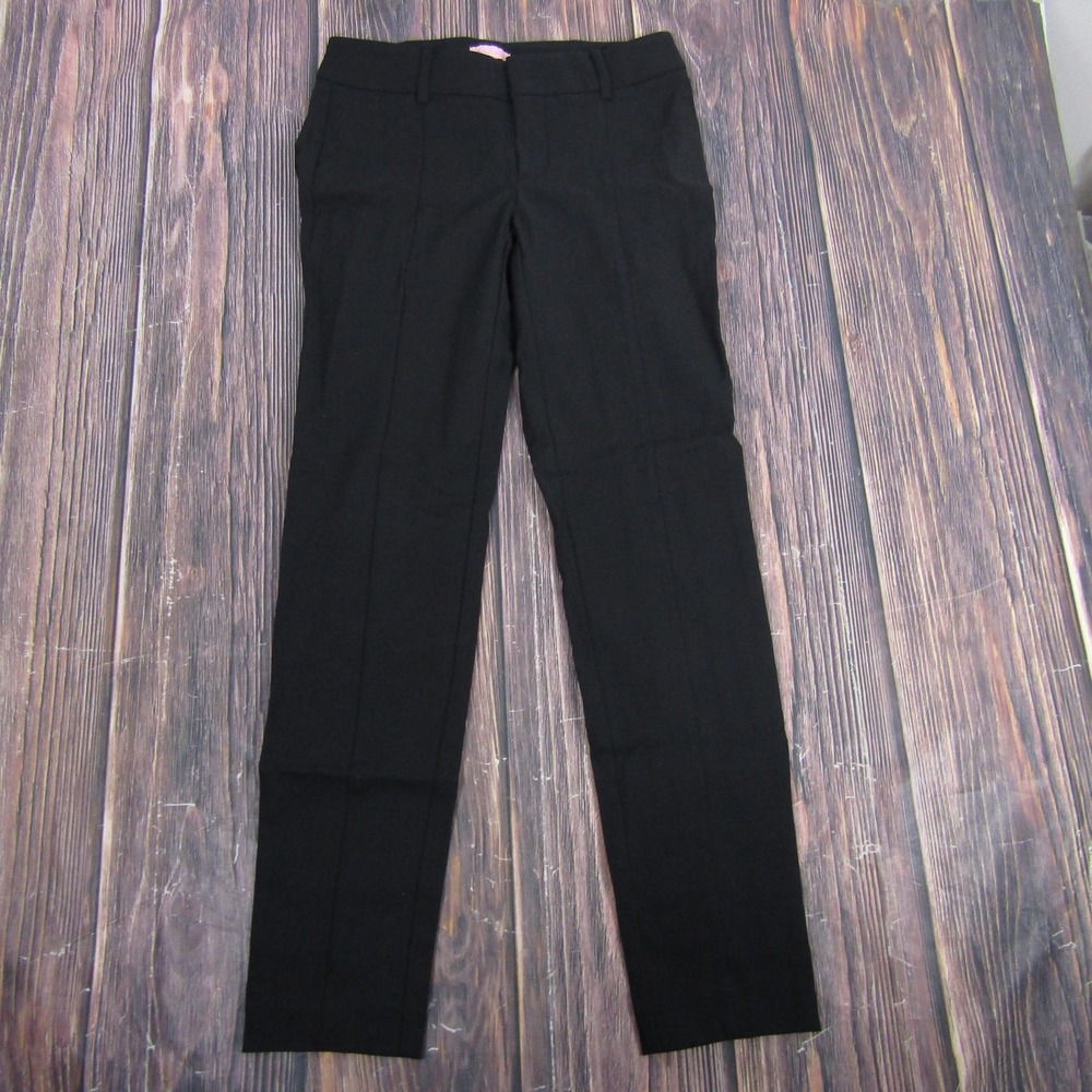 Lilly Pulitzer Pants Womens 4 Black Chantal Stretch Dinner Dress Pant 27963